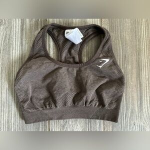 Gymshark Vital Seamless Brown Sports Bra- S